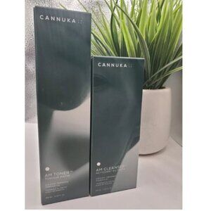 Cannuka Cannaluxe Manuka Honey MORNING SET- 4oz AM Cleanser & 4oz AM Toner RT$96